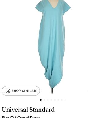 FtUniversal Standard Aqua V-Neck Geneva Dress 2XS(plus)